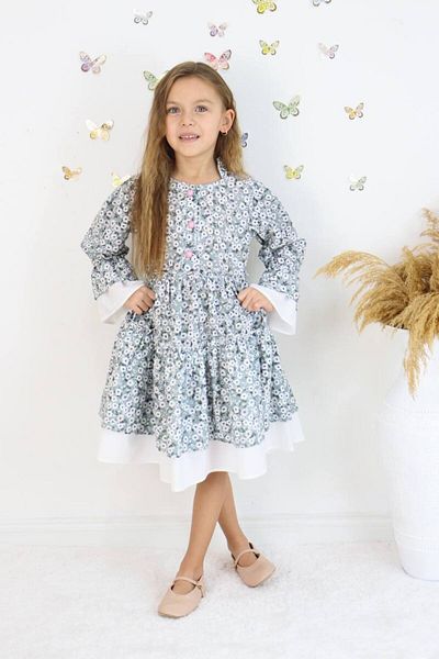 ARBİ kids Rochie Eid din bumbac cu modele florale pentru fete