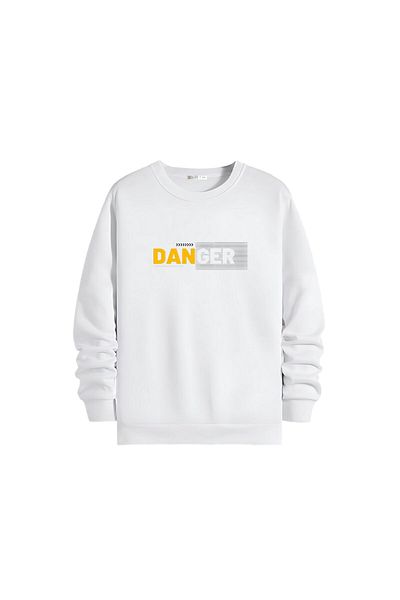 Gölge Store Μοντέρνο και κομψό εμπριμέ Unisex Slimfit Crew Neck φούτερ 1373