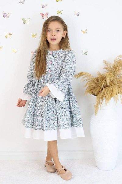 ARBİ kids Rochie Eid din bumbac cu modele florale pentru fete