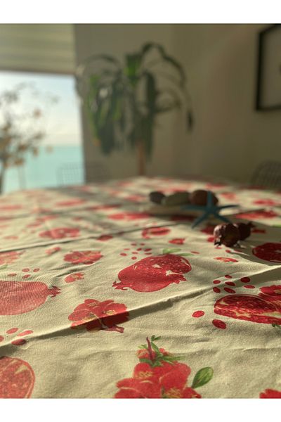 egelihome Egelihome Table Cloth 140X180 Pomegranate Water Repellent Stain Resistant