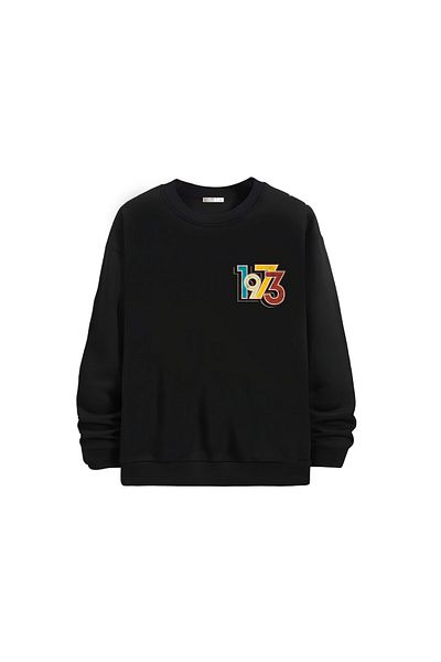 Gölge Store Μοντέρνο και κομψό εμπριμέ Unisex Slimfit Crew Neck φούτερ 1365