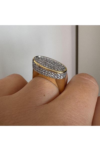 neslyaccessories خاتم قابل للتعديل من حجر الزركون