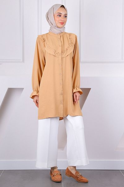 İmajButik Μπισκότο μπροστινό βολάν Ayrobin Tunic