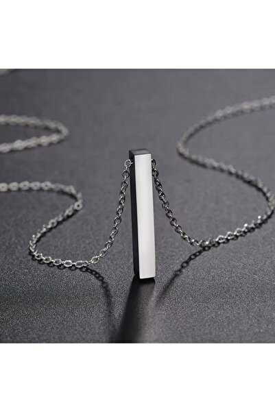 Jewerly قلادة شريط فولاذي للرجال لون فضي