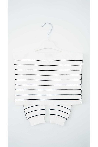 Meriç bebe Cămașă unisex Top Pulover Aspect Tricotat în dungi Accesoriu