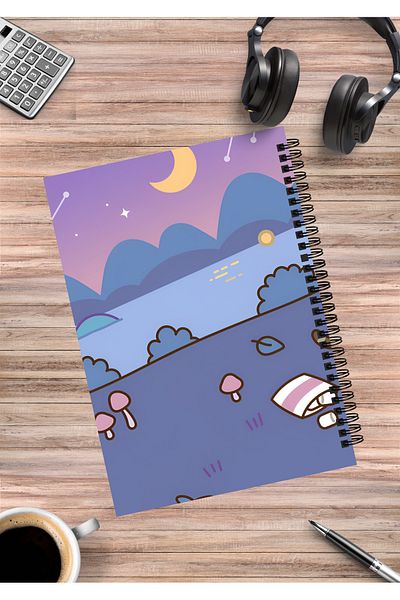 mertfigur Pusheen Cat Anime Spiral Notebook A5 (50 Sheets)