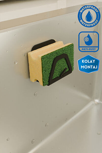 Visby Home Banyo Mutfak Sünger Bez Tutucu Askılık Çok Amaçlı Çelik Paslanmaz ...