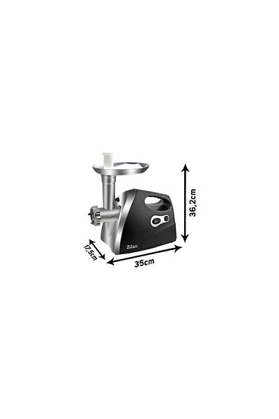 Zilan Home Masina de tocat carne ZILAN ZLN-7599,Negru 1200W, Tava si panou inox,, Functie revers, 1.6kg/min,