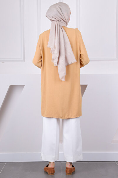 İmajButik Bisküvi Önü Fırfırlı Ayrobin Tunik