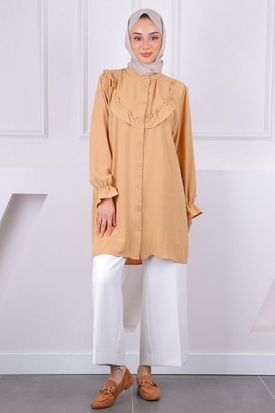 İmajButik Μπισκότο μπροστινό βολάν Ayrobin Tunic