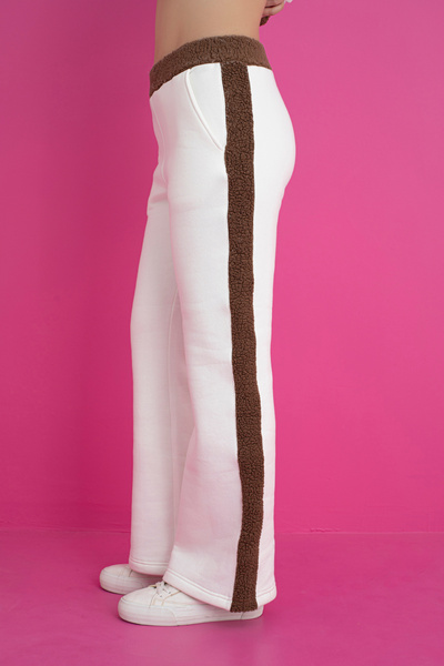 TEVOOY BEL VE YAN ŞETİR KUZU TÜYÜ EŞOFMAN ALTI - POLAR