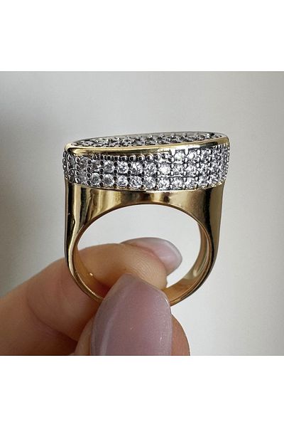 neslyaccessories خاتم قابل للتعديل من حجر الزركون