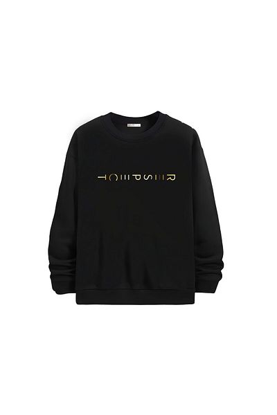 Gölge Store Μοντέρνο και κομψό εμπριμέ Unisex Slimfit Crew Neck φούτερ 1361