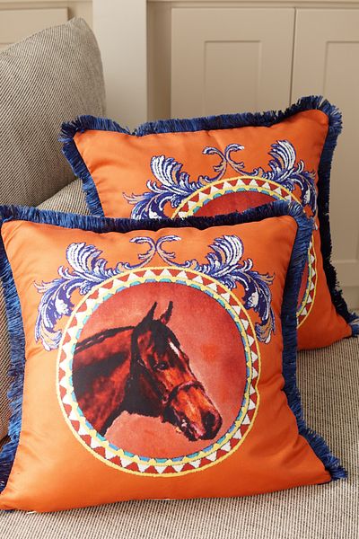 Pilloveland 2 Huse de Perna cu Franjuri Fata Dubla 43*43 Cm - Rococo