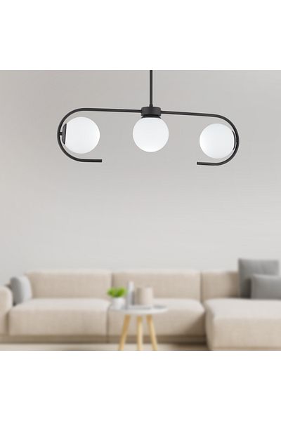 Apliqa Lustra HubRom, DIASPOR 3948-03-BL 71x55 cm 3xE27-60W Negru