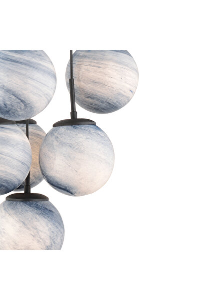 Apliqa Lustra HubRom, EFSER 4110-10-BL 40x90 cm 10xE27-60W Negru