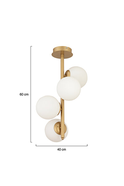 Apliqa Lustra HubRom, UZEL 3588-04-FR 40x60 cm 4xE27-60W Antiq