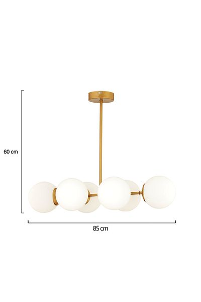 Apliqa Lustra HubRom, LEMA 3582-06-FR 85x60 cm 6xE27-60W Antiq
