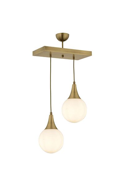 Apliqa Lustra HubRom, DAMLA 3062-1750-2S-FR 35x70 cm 2xE27-60W Antiq