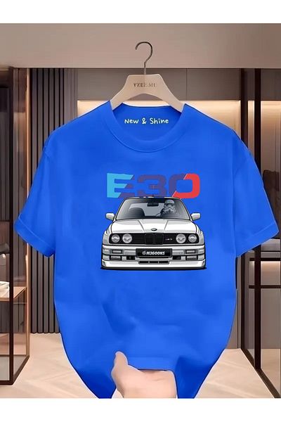 New Shine 1 μπλουζάκι δώρο για αγορές 6 και άνω στο καλάθι - E30 Printed Oversize T-shirt