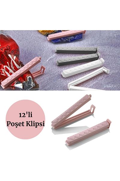 pembe lotus 6 Pcs Large Bag Clips - Packing and Bag Closure Attachment, Latch Bag Clips