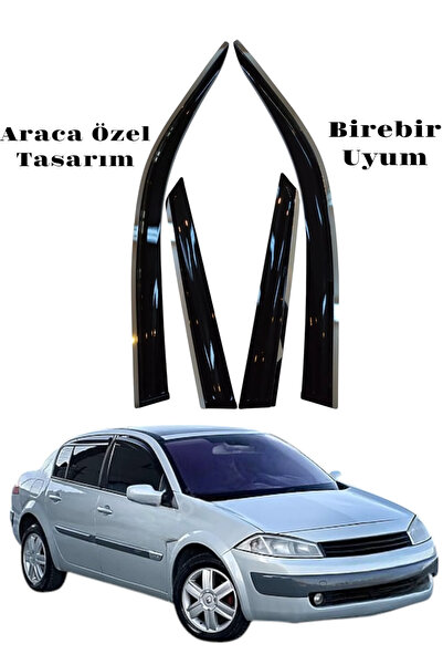 Autovia Renault Megane 2 2003-2010 Arası Kromlu Cam Rüzgarlığı 4 lü