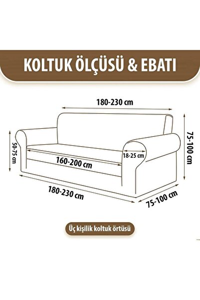 zilale ZİLALE HOME Kadife lastikli 3 kişilik Koltuk Örtüsü | Kanepe Kılıfı| Çekyat Örtüsü Kılıfı
