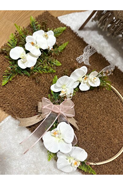 Marrone Σετ στολίδι πόρτας με ορχιδέα