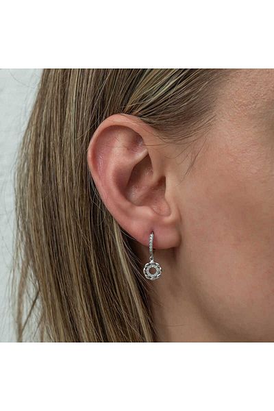 Skygo Hoop Women's Earrings - Silver Dangle