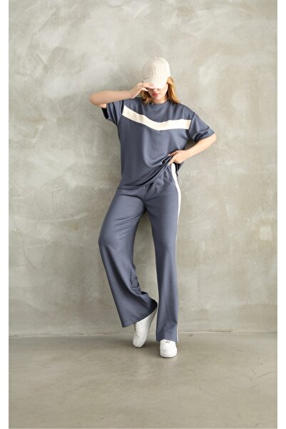 02Lady Fashion PANTALONI MODAL DETALIAȚI CU BANDA GARNĂ