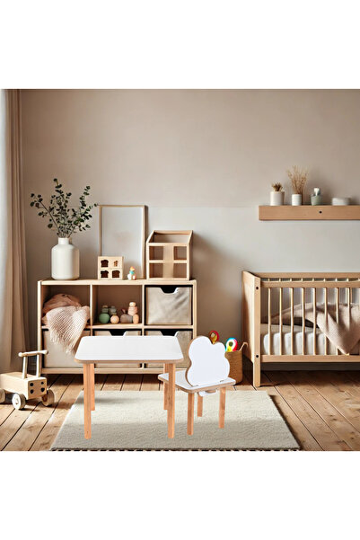 wudie Çocuk 1 Masa Ve 1 Sandalye Takımı Aktivite Masası Çocuk Mobilyası Çalış...