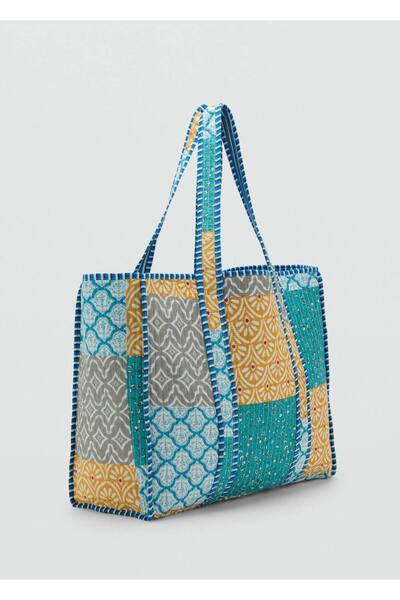 Mango Teen Dolgulu patchwork çanta