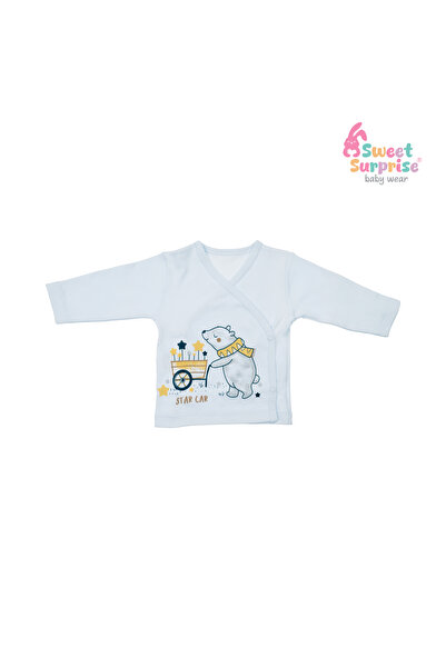 Butik SWEET SURPRISE YILDIZLI AYICIK MAVİ %100 PAMUK 10'LU YENİDOĞAN HASTANE ÇIKIŞ SETİ