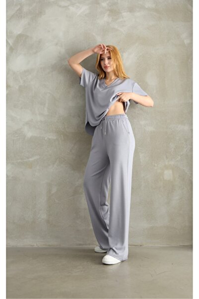 b buhari bykoc Modal Fabric V-Neck Short Track Suit