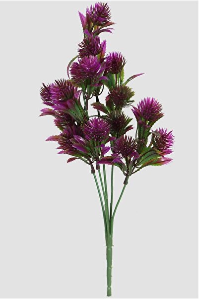 BYSHOME 5 Dal Yapay Çiçek Plastik Demet Fuşya Iğneli Çam Demeti Garnitür Aradal Dekoratif Yapay Bitki