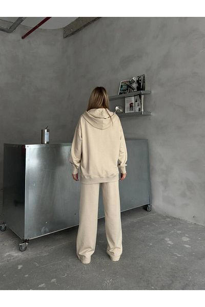 02Lady Fashion SET DE EȘOFMAN OVERSIZE CU Mâneci și FERMURĂ, DETALII CU ETICHETĂ, DIN 2 FIRE