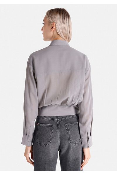 Colin's Regular Fit Shirt Neck Plaid Women's Gray Long Sleeve Shirt