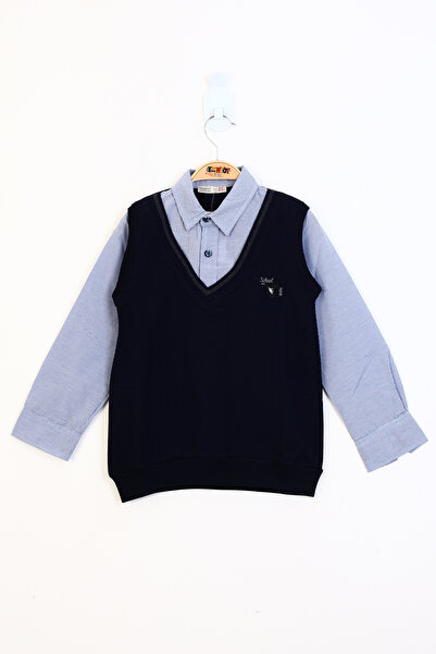 Toontoy Φούτερ με κουμπιά για αγόρια με γιακά πουκάμισο