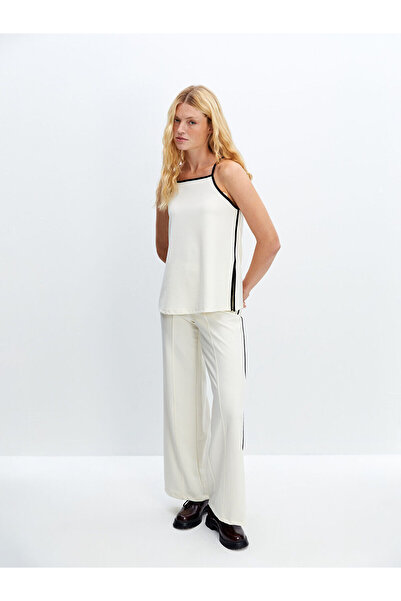 LC Waikiki Lcw Vision Ecru Halter Neck Women's T-Shirt