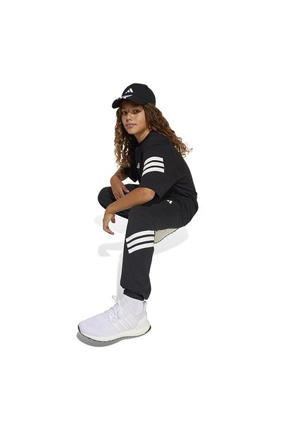 adidas Pantaloni de trening pentru copii J Fı 3s Wide Pt Black Jd1298