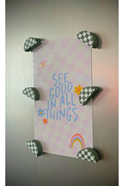 Thera Bottega ARCH Damalı Yarım Daire Buzdolabı Magnet Seti (6'lı)