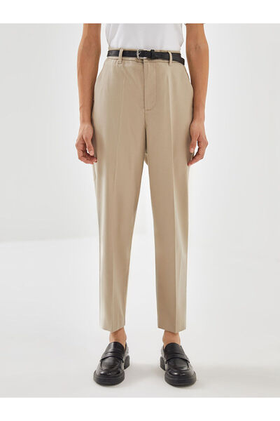 LC Waikiki Lcw Vision Beige Waist Belt Loose Fit Women's Trousers