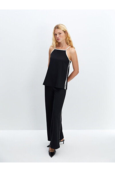 LC Waikiki Black Halter Neck Women's T-Shirt