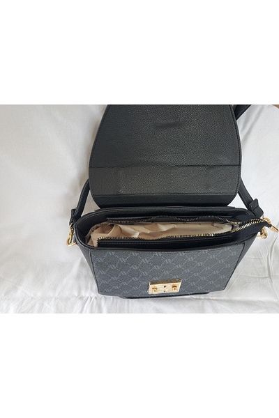 Armine Daily Useful Stylish Dotted Women's Shoulder Bag Black