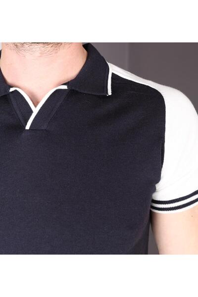 Delpino Πλεκτό Polo Neck Ανδρικό βαμβακερό T-shirt