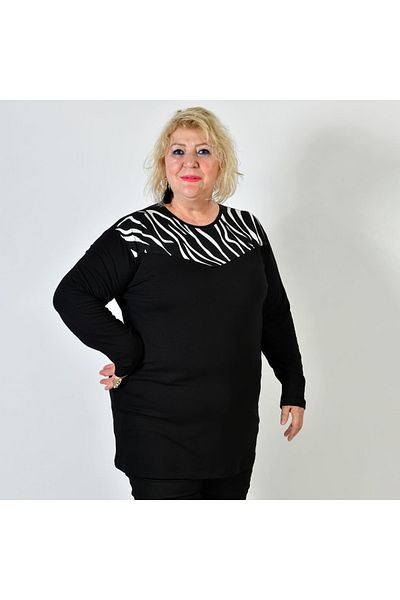 Seçkin Büyük Beden Women's Large Size Special Pattern Bluz