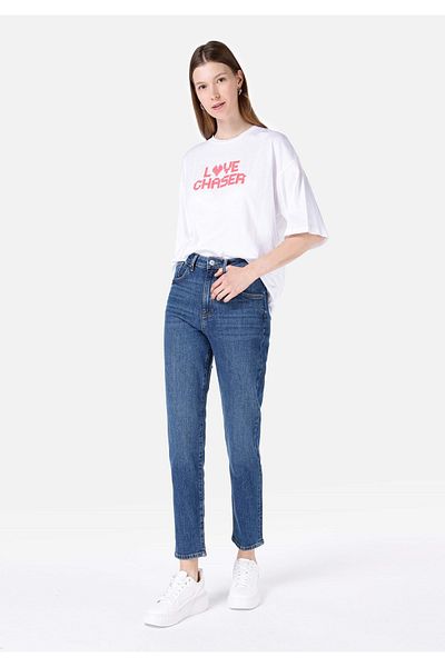 Colin's Pantaloni de damă din denim Mom Fit cu picioare contractate