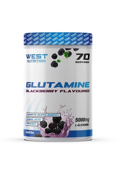 West Nutrition L-Glutamin 420g - 70 Serve بنكهة التوت الأسود