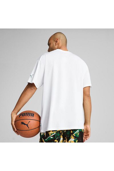 Puma White T-Shirt - Rival Rage White Mens 68544101