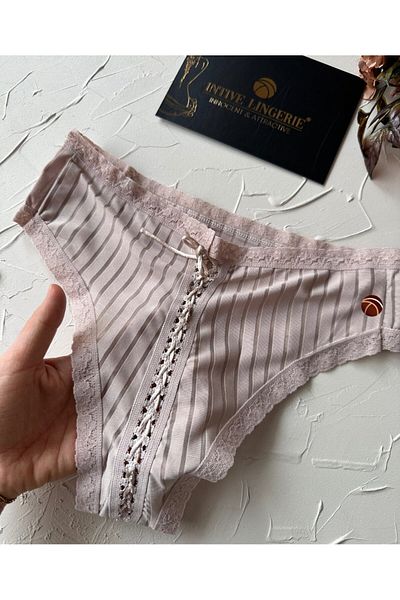 İntive Lingerie Lola Transparent Back Tie Detailed Cotton Fancy/Daily Use Panties/Tanga (Limited)